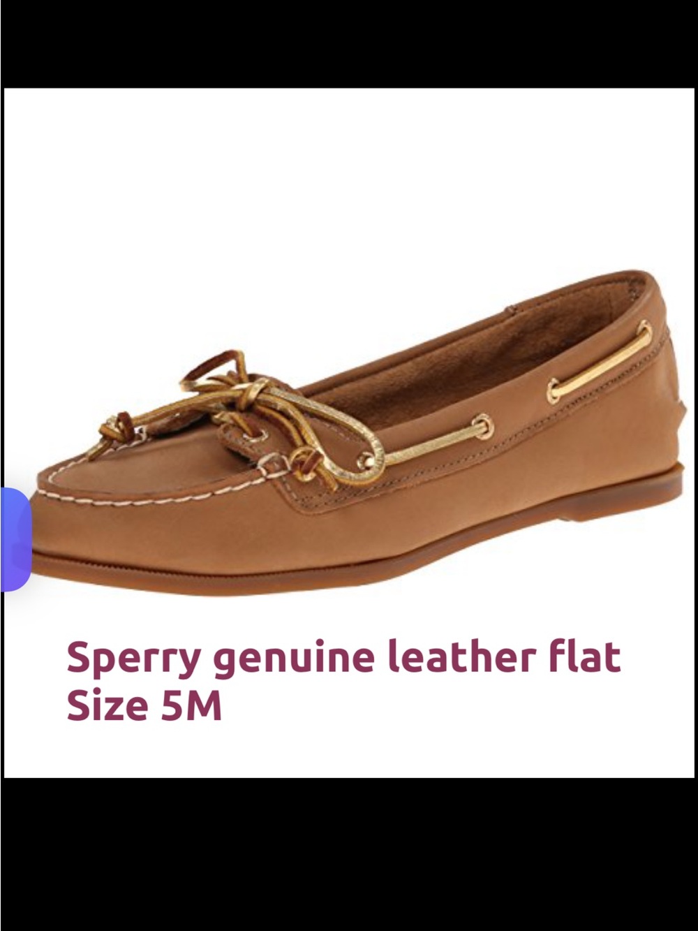 Sperry genuine leather flat Audrey